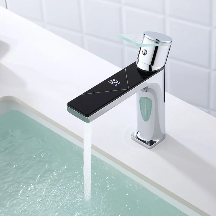 Brass Smart Temp -näytön altaan hanha